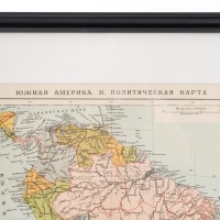 Mapa Ameryki Południowej. Rosja, II poł. XX w.